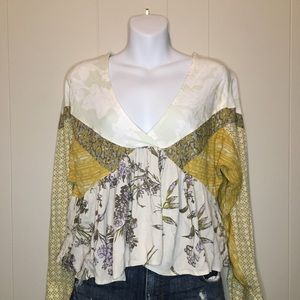 Free People Crop Long Sleeve Top